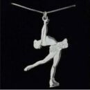 Sagester Halskette Eisläuferin Pirouette Sterling Silber/Black Rhodium